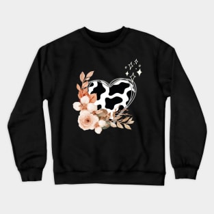 Cow Lover Badge Crewneck Sweatshirt